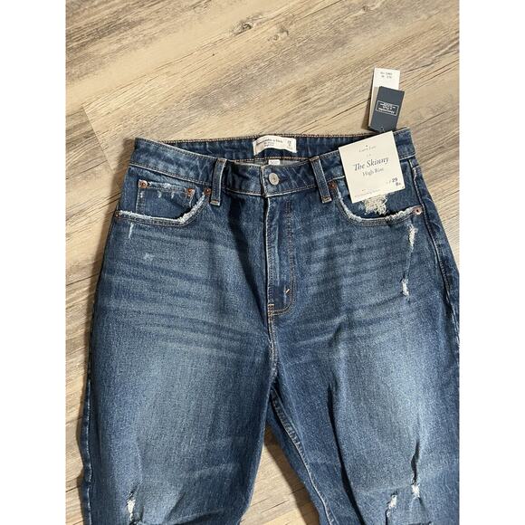 Abercrombie & Fitch Curve Love The Skinny High Rise Mom Jeans Size 29 8R - Picture 2 of 6